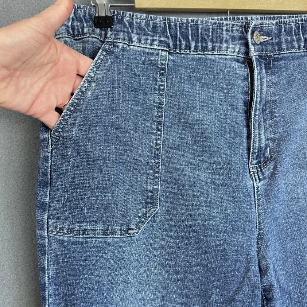 Sonoma Goods For Life Jeans Womens‎ 16R Blue Stretch Elastic Waist Patch Pockets - Picture 3 of 9